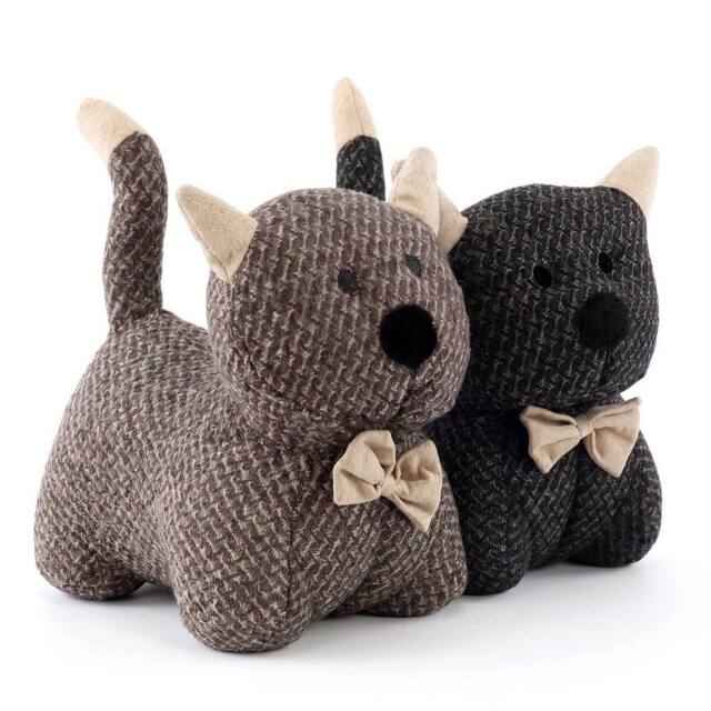 FLAVORA Weighted Door Stop Novelty Animal Fabric Decorative Floor Cat in Grey - Size: 0.6m2 - image 1
