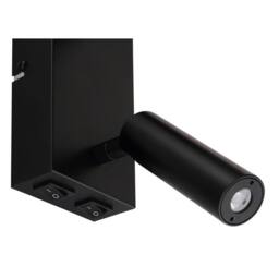 Netlighting Zamora Reading Wall Light Matt Black Textile Black Shade E27 - thumbnail 5