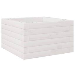 Berkfield Home Decorative Garden Planter White 40x40x23 cm Solid Wood Pine - Size: 40 x 40 x 23 cm - thumbnail 7