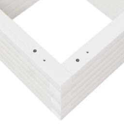 Berkfield Home Decorative Garden Planter White 40x40x23 cm Solid Wood Pine - Size: 40 x 40 x 23 cm - thumbnail 8