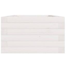 Berkfield Home Decorative Garden Planter White 40x40x23 cm Solid Wood Pine - Size: 40 x 40 x 23 cm - thumbnail 6