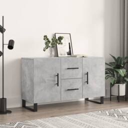 Berkfield Home Sideboard Concrete Grey 100x36x60 cm Engineered Wood - Size: 100 x 36 x 60 cm - thumbnail 2