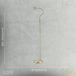 Happy Homewares Modern Task Floor Lamp with LED Halo Ring & CCT Memory Dimmer in Metallic Gold - thumbnail 7
