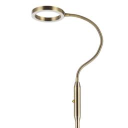 Happy Homewares Modern Task Floor Lamp with LED Halo Ring & CCT Memory Dimmer in Metallic Gold - thumbnail 4