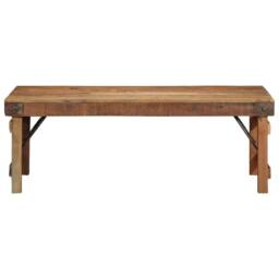 Berkfield Home Coffee Table 110x55x40 cm Solid Wood Reclaimed in Brown - Size: 110 x 55 x 40 cm - thumbnail 3
