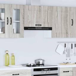 Berkfield Home Kitchen Wall Cabinet Kalmar Grey Sonoma Engineered Wood - thumbnail 4
