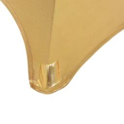 Berkfield Home 2 pcs Table Covers Stretch 80 cm Gold - thumbnail 4