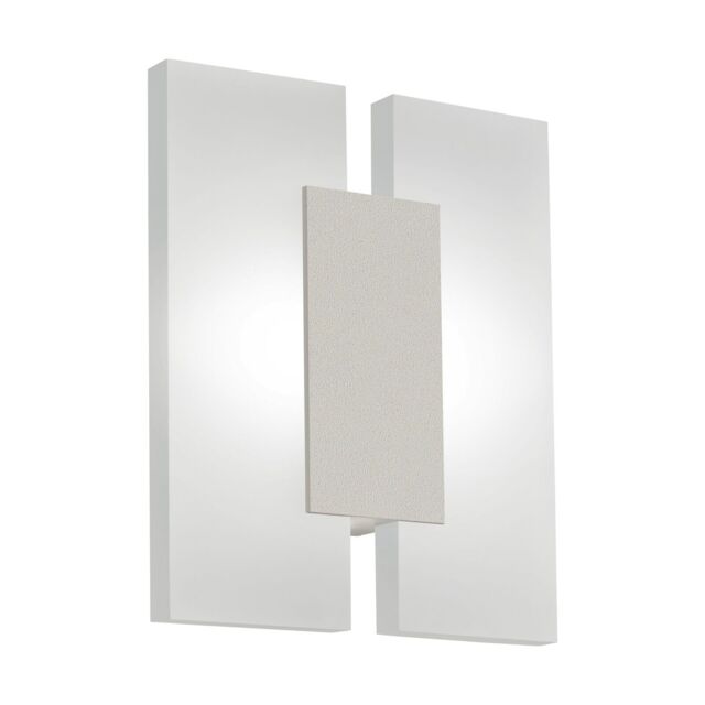 Loops Wall Light Colour Satin Nickel Shade Satined Plastic Bulb LED 2x4.5W Included in Metallics - image 1