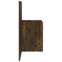 Berkfield Home Suitable Wall-mounted Bedside Cabinet Smoked Oak in Brown - thumbnail 6