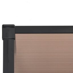 Berkfield Home Door Canopy Black 396x90 cm Polycarbonate - thumbnail 5