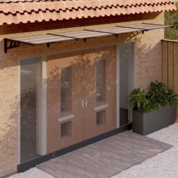 Berkfield Home Door Canopy Black 396x90 cm Polycarbonate