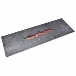 Berkfield Home Kitchen Carpet Washable Pepper 60x180 cm in Black - thumbnail 1