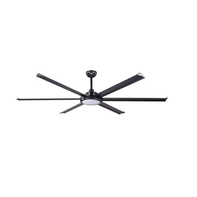 Netlighting Rotterdam XL 6 Blade Ceiling Fan Matt Black with Light 3000K - image 1
