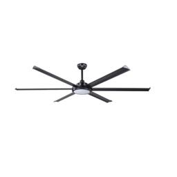 Netlighting Rotterdam XL 6 Blade Ceiling Fan Matt Black with Light 3000K - thumbnail 1