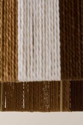 ValueLights Erica Natural Rattan Stripe Drum Ceiling Pendant Lamp Shade - thumbnail 5
