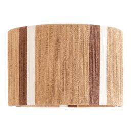 ValueLights Erica Natural Rattan Stripe Drum Ceiling Pendant Lamp Shade - thumbnail 2