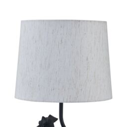 First Choice Lighting Friends - Two Dog Table Lamp With Oatmeal Linen Shade in Black - thumbnail 4