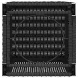 Berkfield Home Propane Tank Cover Table Black 40x40x60 cm Poly Rattan - Size: 40 x 40 x 60 cm - thumbnail 8