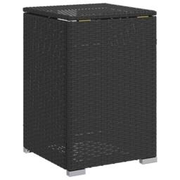 Berkfield Home Propane Tank Cover Table Black 40x40x60 cm Poly Rattan - Size: 40 x 40 x 60 cm - thumbnail 7