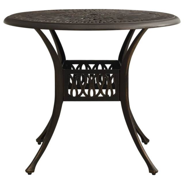 Berkfield Home Garden Table Bronze 90x90x74 cm Cast Aluminium in Brown - Size: 90 x 90 x 74 cm - image 1
