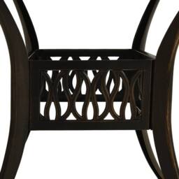 Berkfield Home Garden Table Bronze 90x90x74 cm Cast Aluminium in Brown - Size: 90 x 90 x 74 cm - thumbnail 4