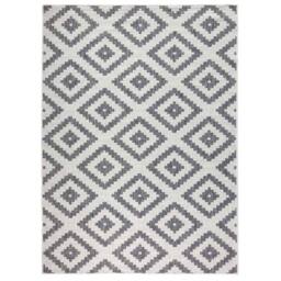 THE RUGS Malta Reversible Indoor Outdoor Rug Flatweave Polypropylene in Grey - Size: 160 cm x 230 cm