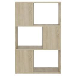 Berkfield Home Book Cabinet Room Divider Sonoma Oak 60x24x94 cm Engineered Wood in Light Brown - Size: 60 x 24 x 94 cm - thumbnail 5