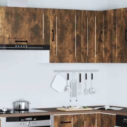 Berkfield Home Kitchen Wall Cabinet¬†Porto Smoked Oak Engineered Wood in Brown - thumbnail 4
