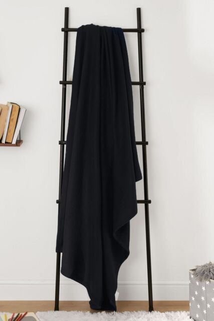 OHS Wholesale 10 Pack Plain Fleece Blanket Sofa Throw Joblot in Black - Size: 200 cm x 240 cm - image 1