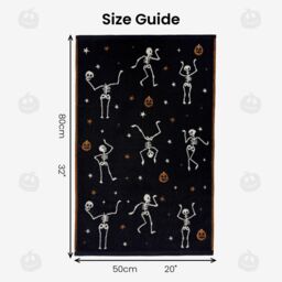 Allure Bath Fashions Luxury Halloween Hand Towels - 100% Cotton Spooky Tea Towels in Black - thumbnail 7