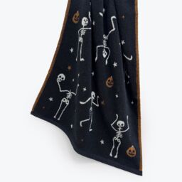 Allure Bath Fashions Luxury Halloween Hand Towels - 100% Cotton Spooky Tea Towels in Black - thumbnail 2