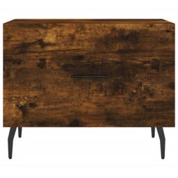Berkfield Home Decorative Coffee Tables 2 pcs Smoked Oak 50x50x40 cm Engineered Wood in Brown - Size: 50 x 50 x 40 cm - thumbnail 6