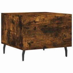 Berkfield Home Decorative Coffee Tables 2 pcs Smoked Oak 50x50x40 cm Engineered Wood in Brown - Size: 50 x 50 x 40 cm - thumbnail 5