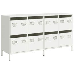 Berkfield Home Sideboard White 135x39x73.5 cm Cold-rolled Steel - thumbnail 2