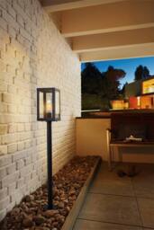 Eglo Alamonte 1 Steel Outdoor Floor Light in Black - thumbnail 2