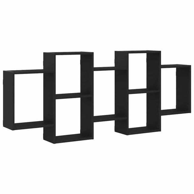 Berkfield Home Wall Shelf Black Oak 159x18x65 cm Engineered Wood - Size: 159 x 18 x 65 cm - image 1