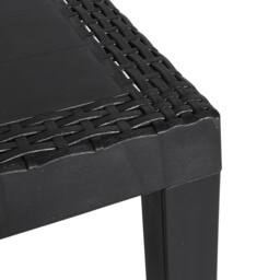 Berkfield Home Garden Table Anthracite 59x47x40 cm PP in Black - Size: 59 x 47 x 40 cm - thumbnail 6