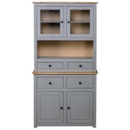 Berkfield Home Highboard Grey 93x40.5x180 cm Solid Pine Panama Range - thumbnail 3