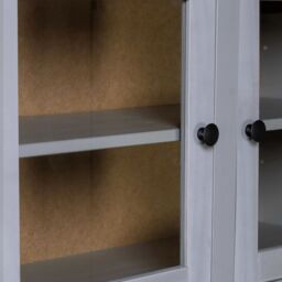 Berkfield Home Highboard Grey 93x40.5x180 cm Solid Pine Panama Range - thumbnail 5