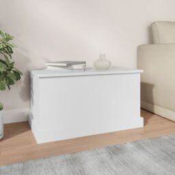 Berkfield Home Storage Box White 70x40x38 cm Engineered Wood - Size: 70 x 40 x 38 cm - thumbnail 3