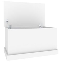 Berkfield Home Storage Box White 70x40x38 cm Engineered Wood - Size: 70 x 40 x 38 cm - thumbnail 2
