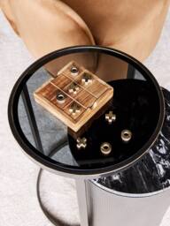 Libra Interiors Pryce Mango Wood Noughts & Crosses & Solitaire Game in Brown - thumbnail 6