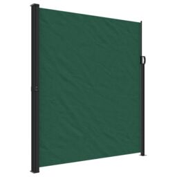 Berkfield Home Retractable Side Awning Dark Green 220x500 cm - thumbnail 2