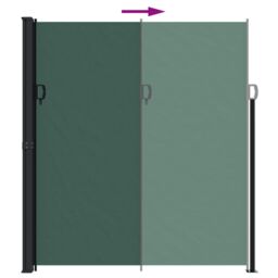 Berkfield Home Retractable Side Awning Dark Green 220x500 cm - thumbnail 5
