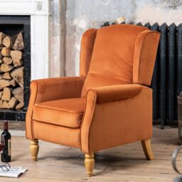 Artemis Home Barksdale Recliner Armchair in Orange - thumbnail 1