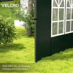 OUTSUNNY Gazebo Side Panels for 3x3(m) or 3x6m Gazebo Canopy, 2 Pack in Green - thumbnail 5