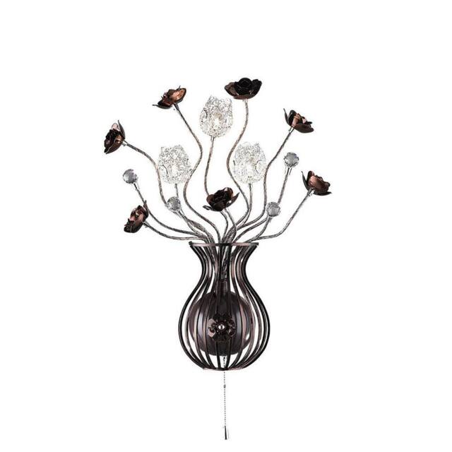 Netlighting (DH) Bonita Wall Lamp 3 Light G4 BrownCrystal NOT LEDCFL Compatible in Brown - image 1