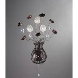 Netlighting (DH) Bonita Wall Lamp 3 Light G4 BrownCrystal NOT LEDCFL Compatible in Brown - thumbnail 2