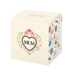 Something Different Mum French Tulip Folk Heart Scented Candle in Light Pink - thumbnail 3
