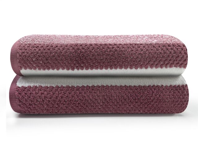 GAVENO CAVAILIA Royale Stripe Towels Dark Pink - Size: Bath Sheet - image 1